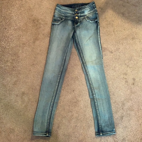 Rue 21 Light Wash High Waist Freedom Flex Skinny Jeans Women’s Size 0 Regular - Picture 2 of 8
